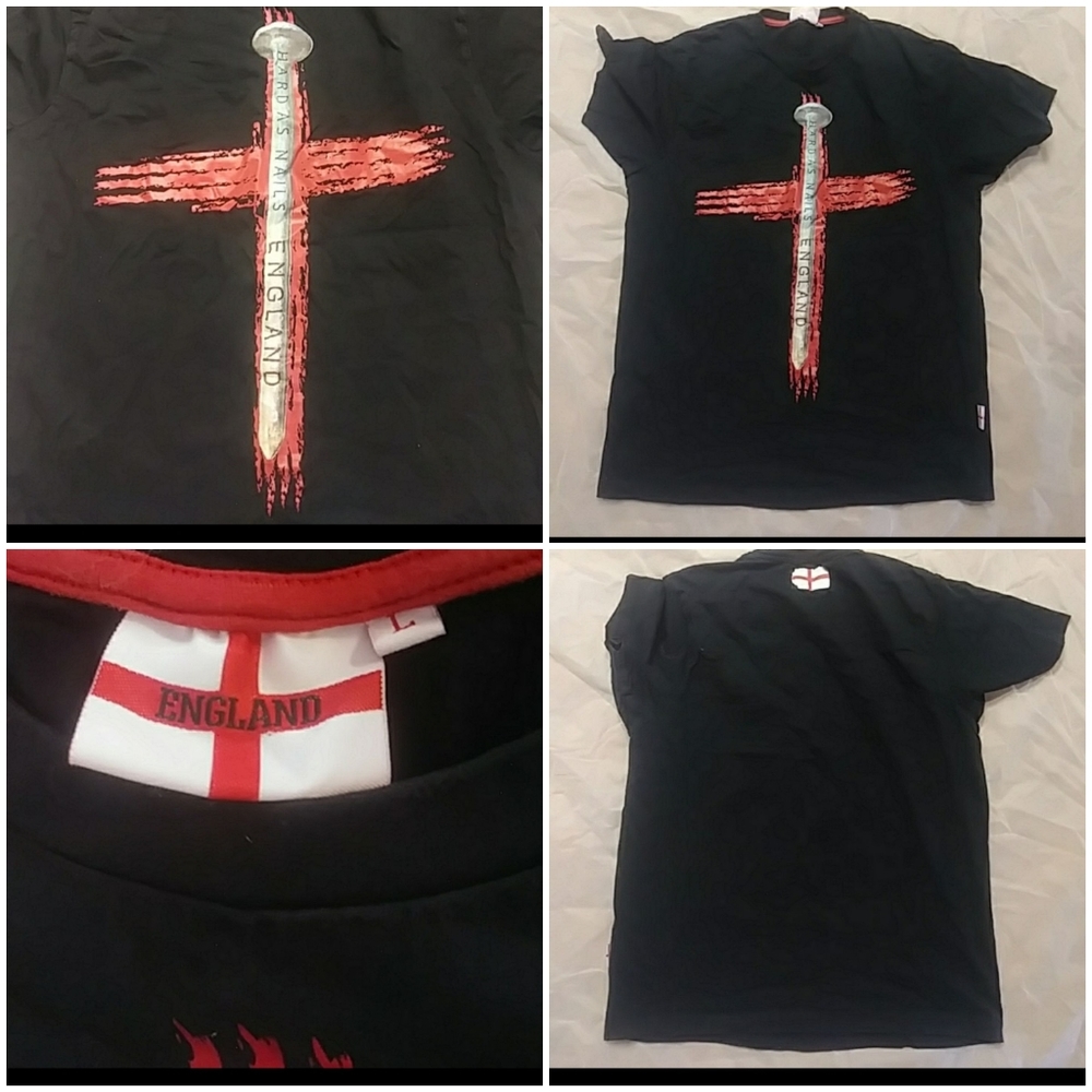 Mens logo T Shirts Crew Shortsleeve Package of 4 black band London zombie - Picture 2 of 6
